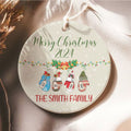 Personalized Family Stocking Ornament With Names and Year, New Family Christmas Gift CX01-26 - 19Gifts