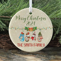 Personalized Family Stocking Ornament With Names and Year, New Family Christmas Gift CX01-26 - 19Gifts