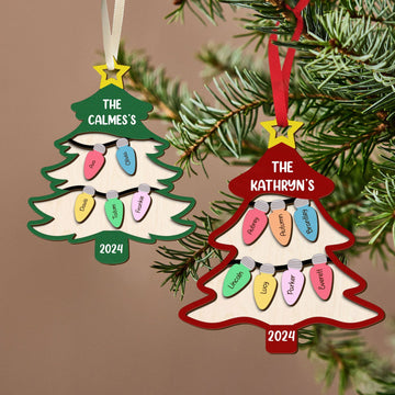 Personalized Family Tree Ornament With Names, Custom Family Christmas Ornament CF319 - 19Gifts