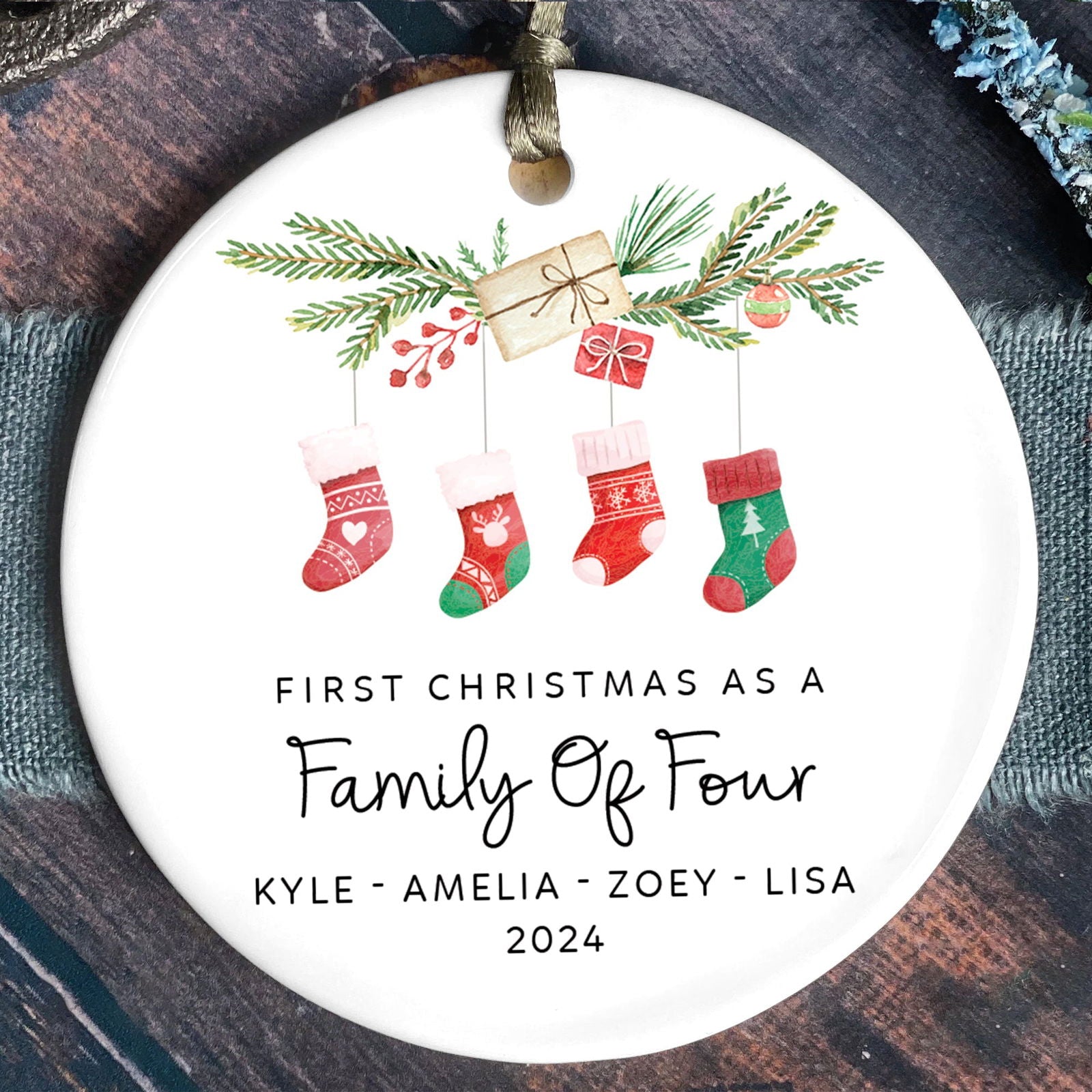 Personalized Family of Three Christmas Ornament, Custom New Family Ornament CX06-20 - 19Gifts