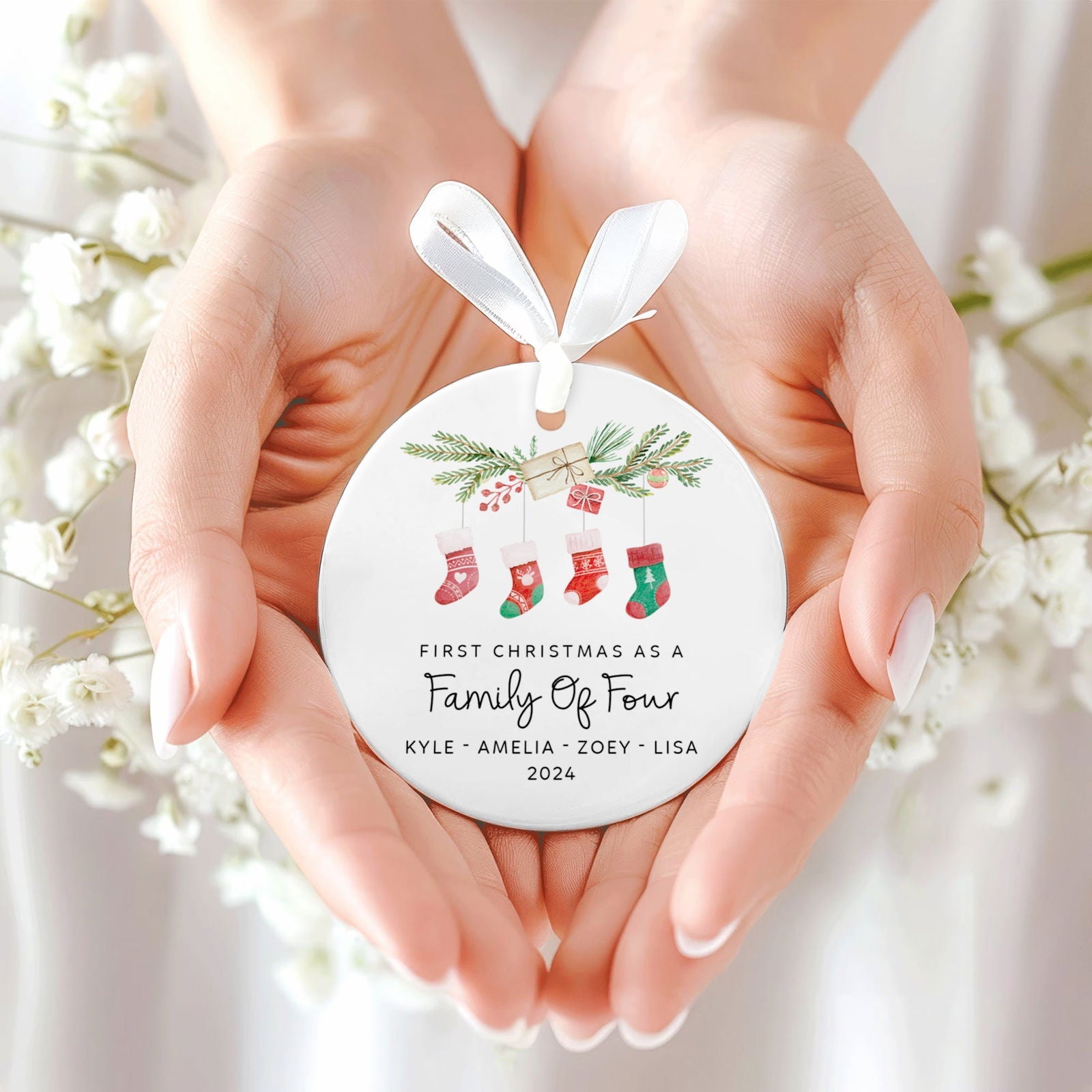 Personalized Family of Three Christmas Ornament, Custom New Family Ornament CX06-20 - 19Gifts