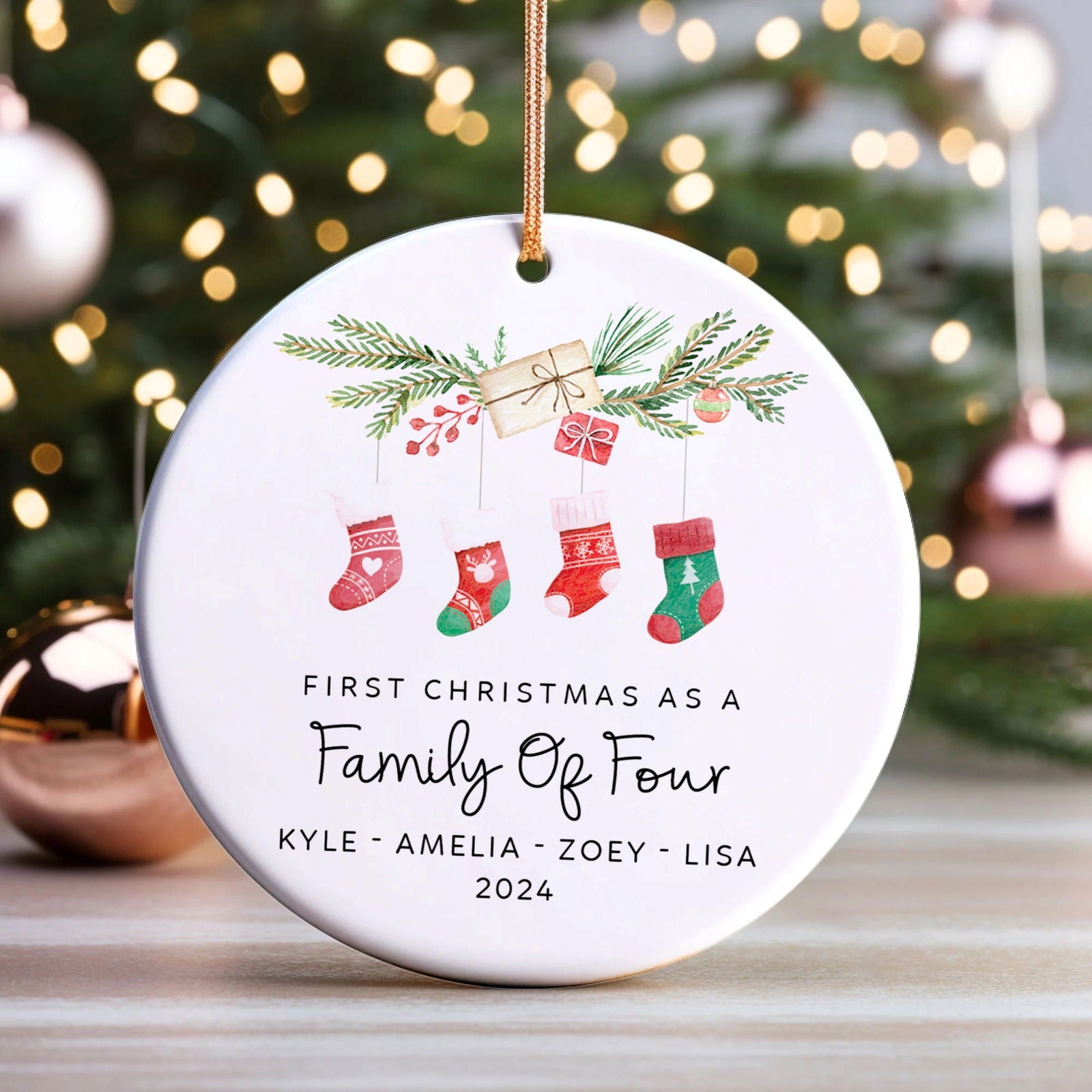 Personalized Family of Three Christmas Ornament, Custom New Family Ornament CX06-20 - 19Gifts