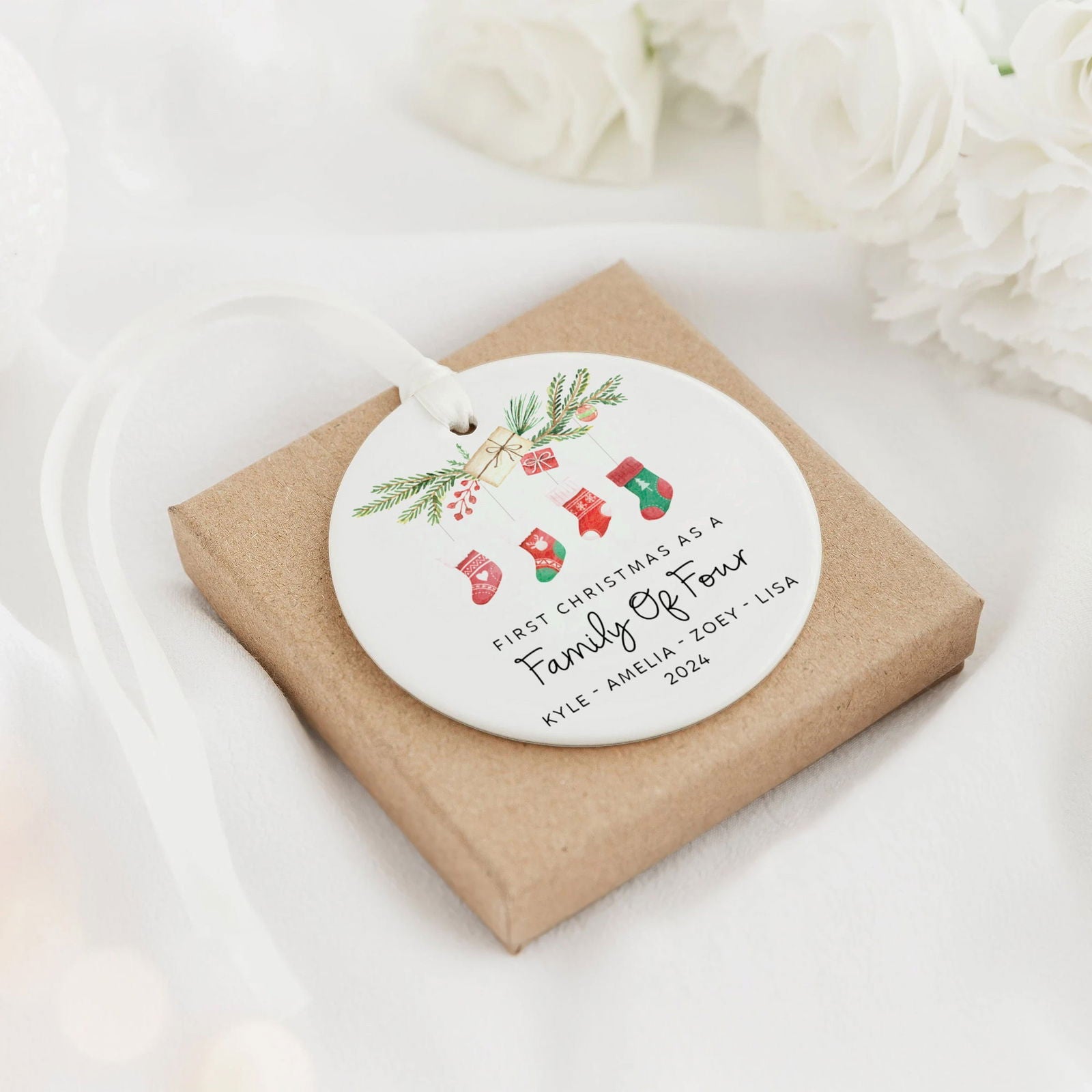 Personalized Family of Three Christmas Ornament, Custom New Family Ornament CX06-20 - 19Gifts