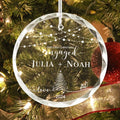 Personalized First Christmas Married Glass Ornament, Mr and Mrs Ornament, Wedding Glass GX05-13 - 19Gifts