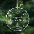 Personalized First Christmas Married Glass Ornament, Mr and Mrs Ornament, Wedding Glass GX05-13 - 19Gifts