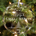 Personalized First Christmas Married Glass Ornament, Mr and Mrs Ornament, Wedding Glass GX05-13 - 19Gifts