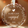 Personalized  First Christmas Married Glass Ornament, Mr and Mrs Ornament, Wedding Glass GX05-7 - 19Gifts