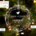 Personalized  First Christmas Married Glass Ornament, Mr and Mrs Ornament, Wedding Glass GX05-7 - 19Gifts