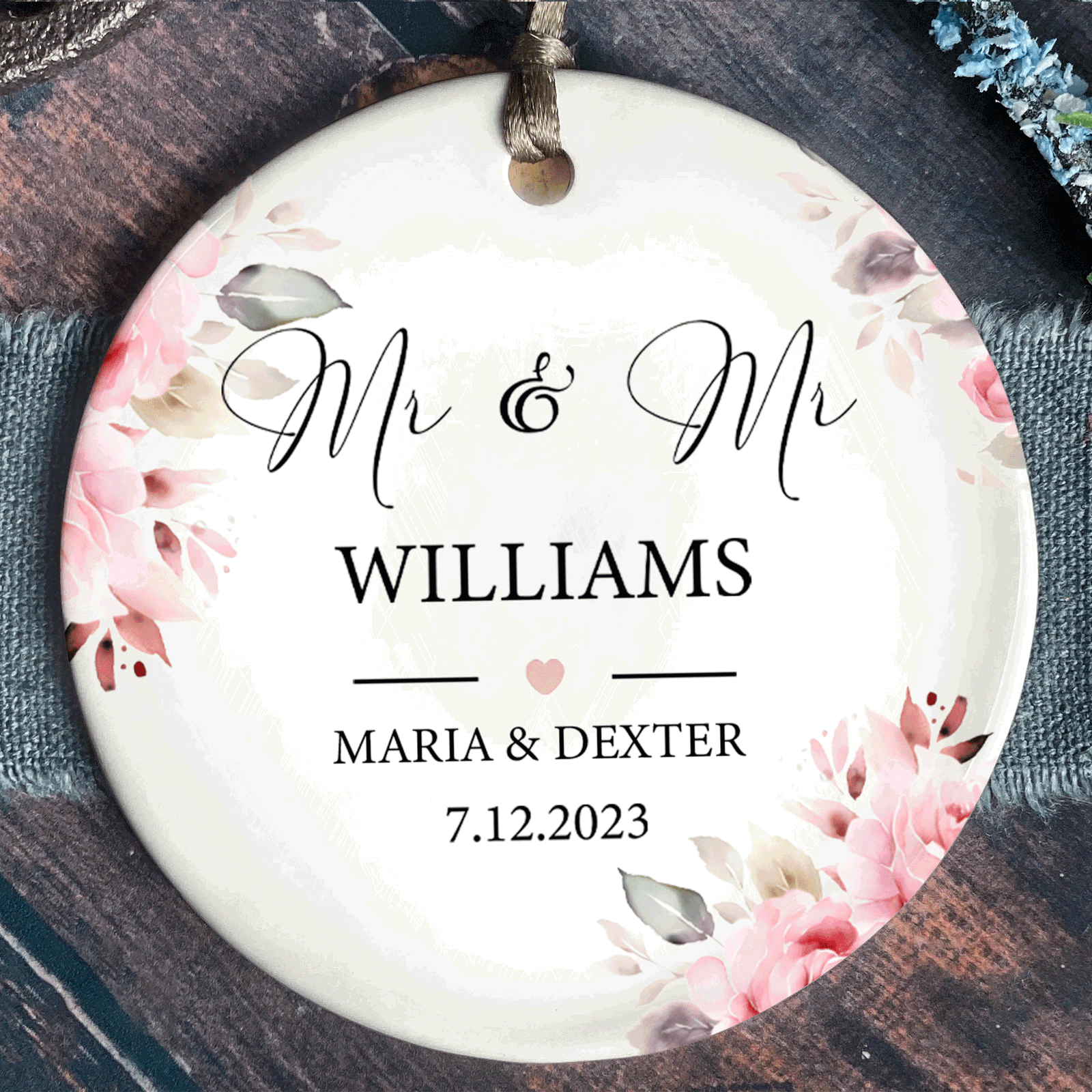 Personalized First Christmas Married Keepsake - Wedding Christmas Gift 2024, Our First Christmas Ornament CX05-26 - 19Gifts