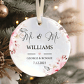 Personalized First Christmas Married Keepsake - Wedding Christmas Gift 2024, Our First Christmas Ornament CX05-26 - 19Gifts