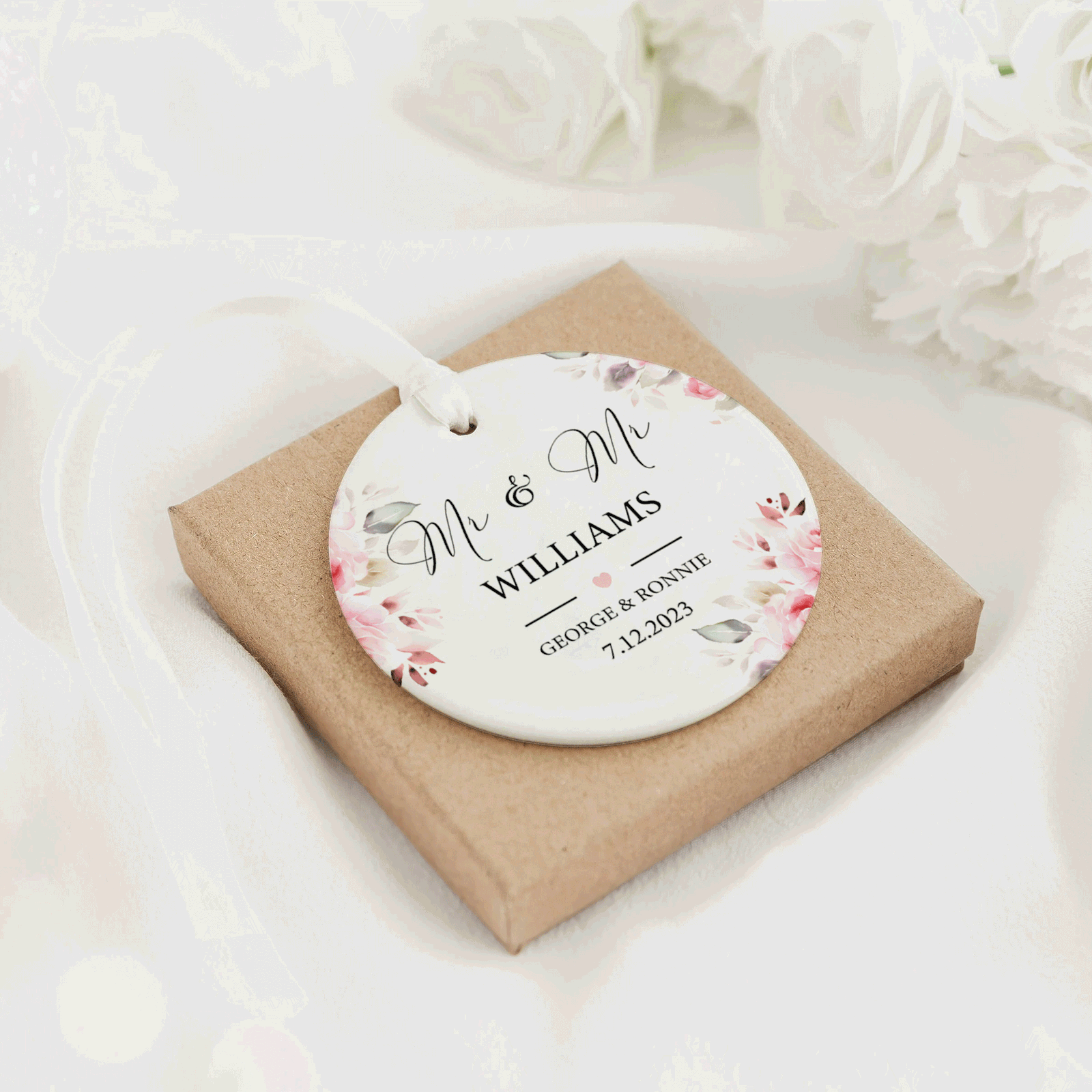 Personalized First Christmas Married Keepsake - Wedding Christmas Gift 2024, Our First Christmas Ornament CX05-26 - 19Gifts