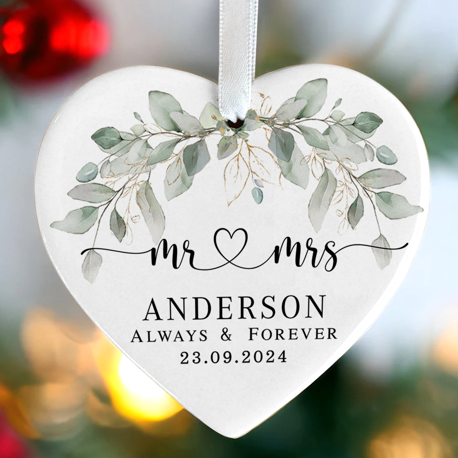 Personalized First Christmas Married Ornament, Custom Mr and Mrs CY05-8 - 19Gifts