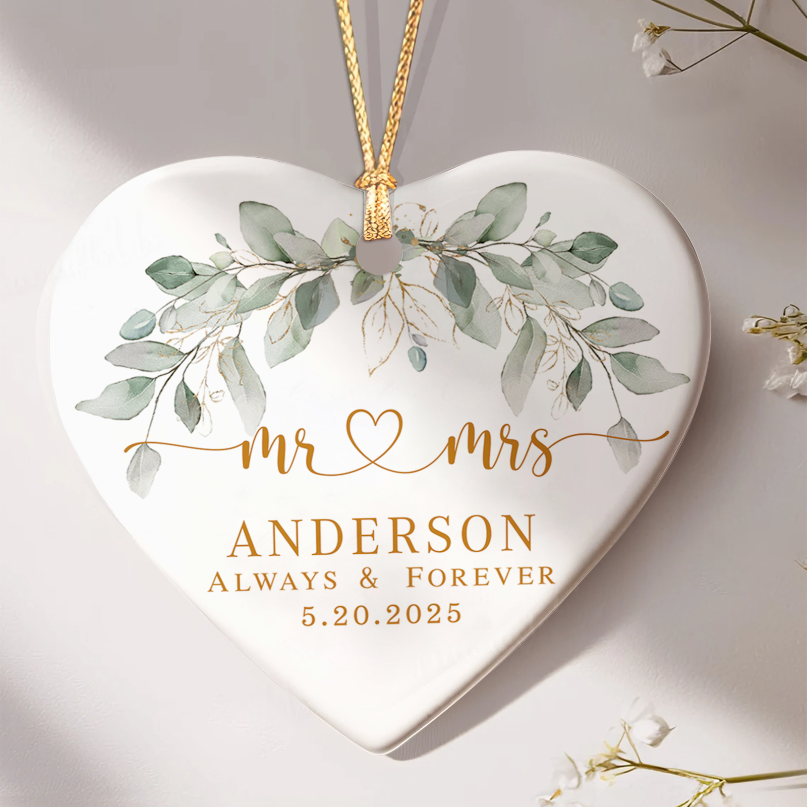 Personalized First Christmas Married Ornament, Custom Mr and Mrs CY05-8 - 19Gifts