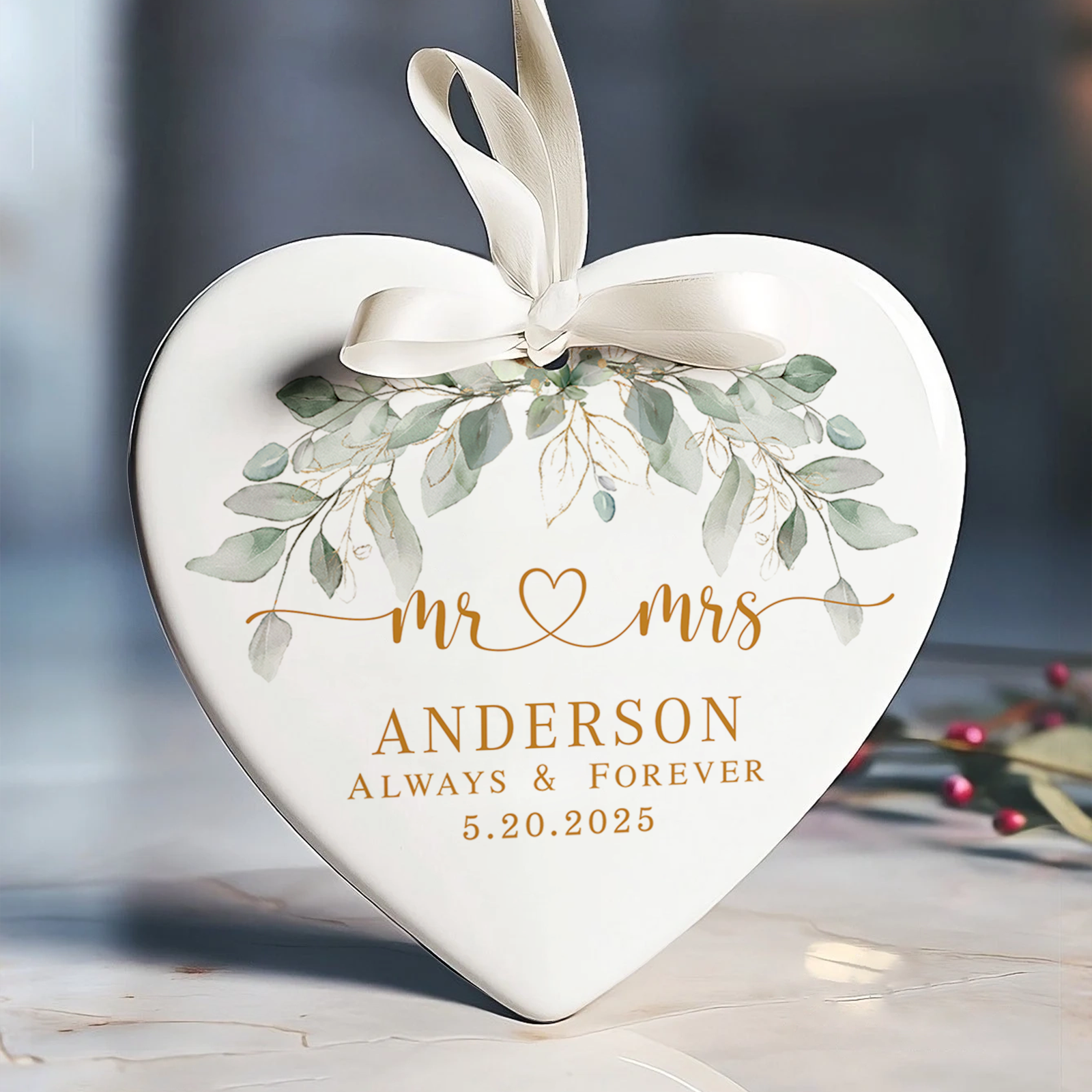Personalized First Christmas Married Ornament, Custom Mr and Mrs CY05-8 - 19Gifts