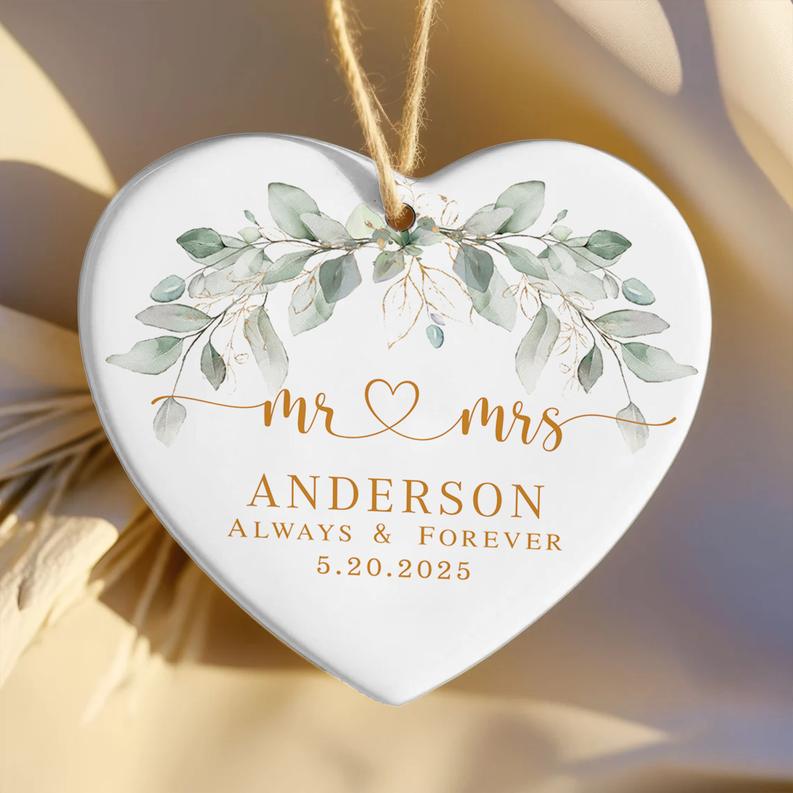 Personalized First Christmas Married Ornament, Custom Mr and Mrs CY05-8 - 19Gifts