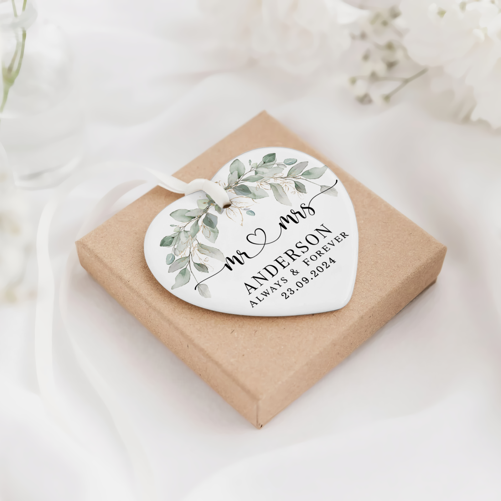 Personalized First Christmas Married Ornament, Custom Mr and Mrs CY05-8 - 19Gifts
