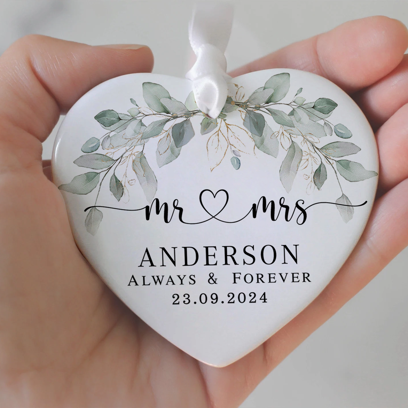 Personalized First Christmas Married Ornament, Custom Mr and Mrs CY05-8 - 19Gifts