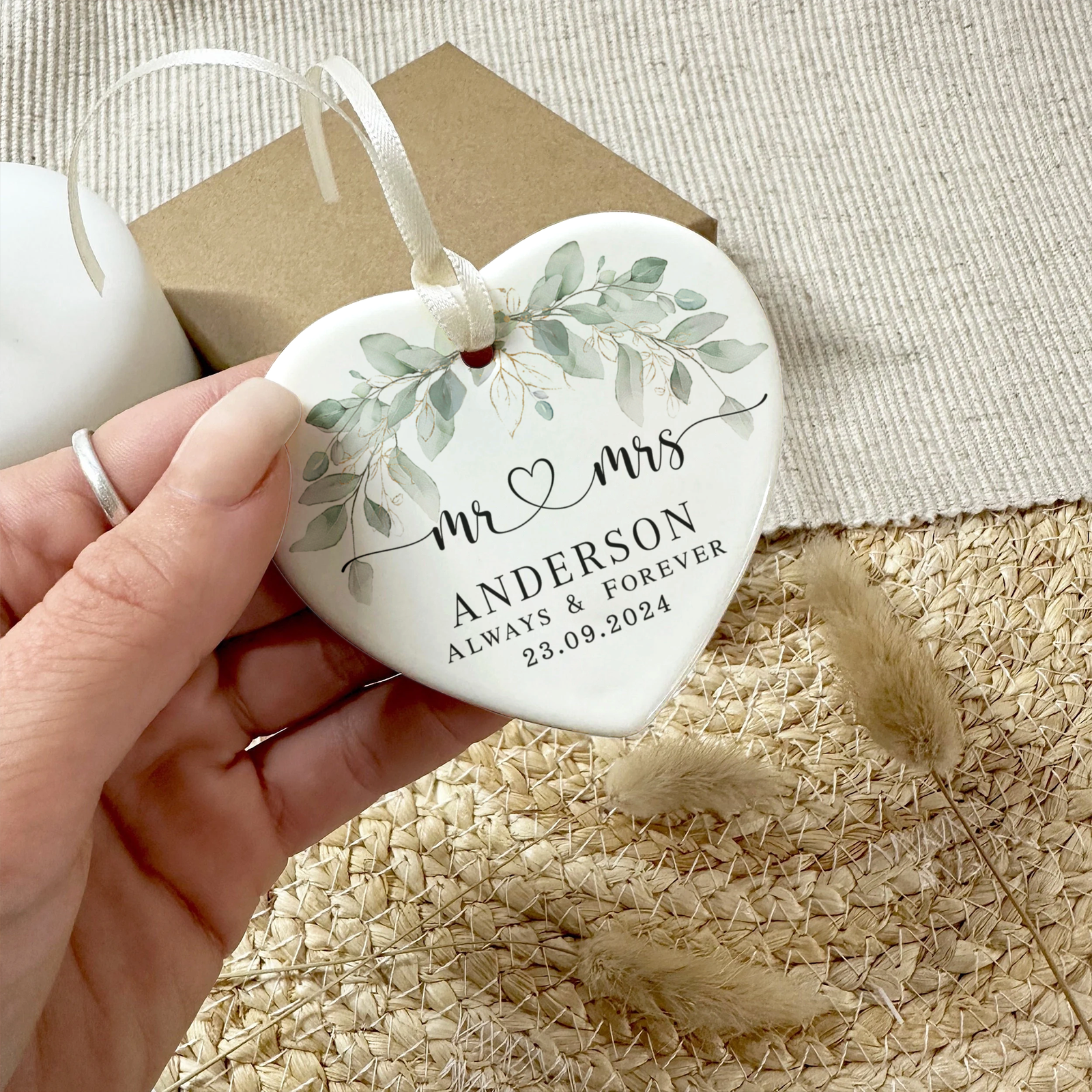 Personalized First Christmas Married Ornament, Custom Mr and Mrs CY05-8 - 19Gifts