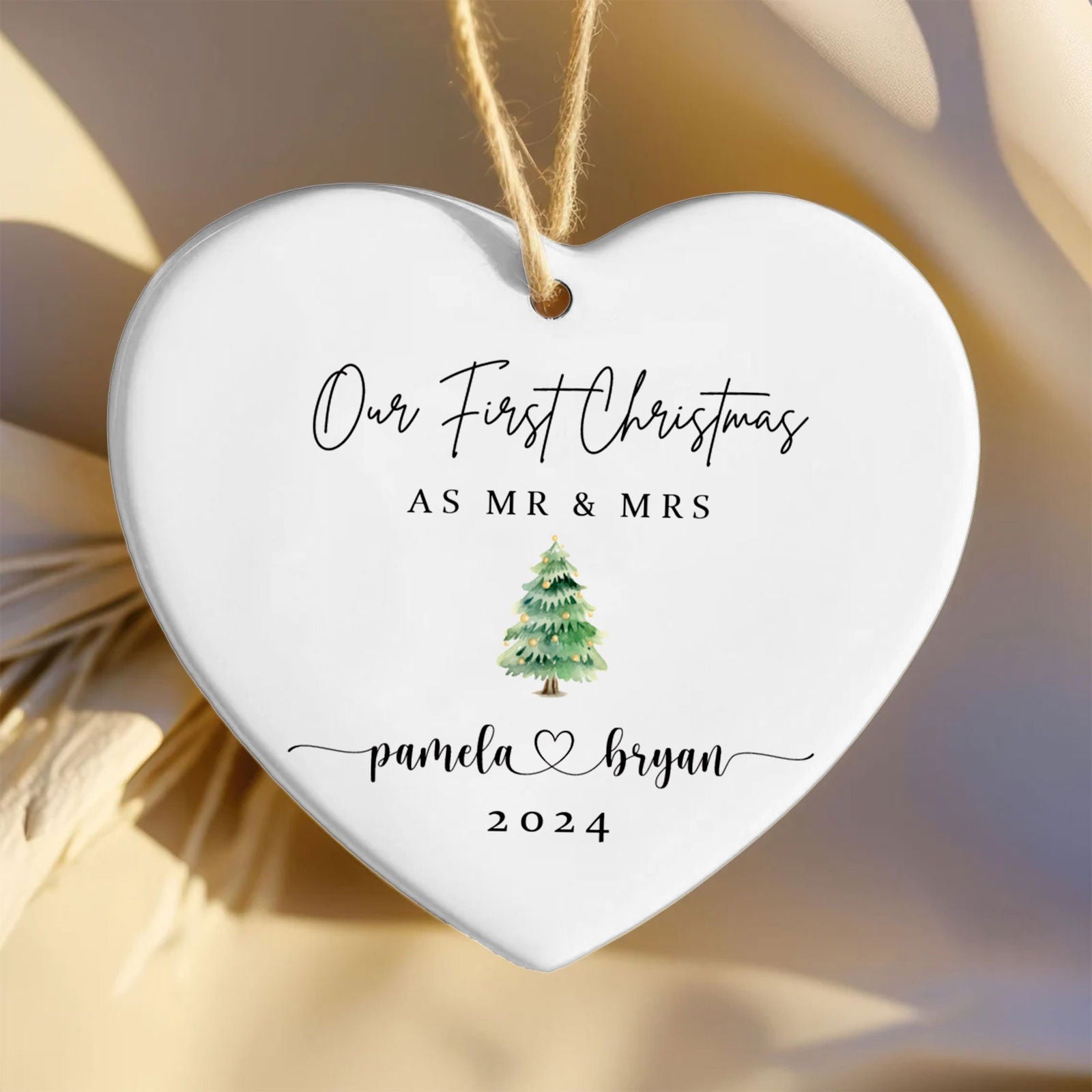 Personalized First Christmas Married Ornament, Mr Mrs Ornament CY06-2 - 19Gifts