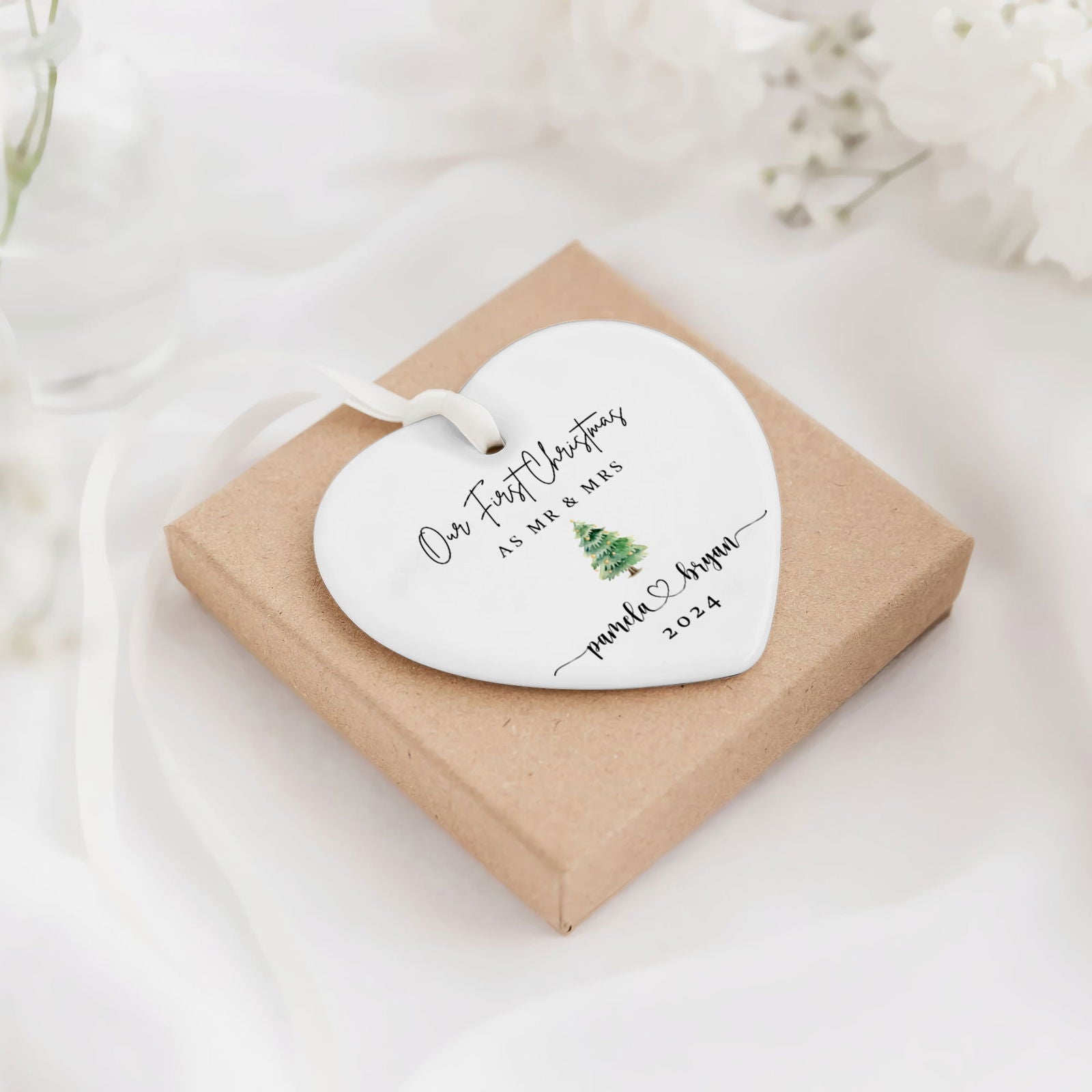 Personalized First Christmas Married Ornament, Mr Mrs Ornament CY06-2 - 19Gifts