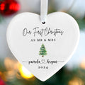 Personalized First Christmas Married Ornament, Mr Mrs Ornament CY06-2 - 19Gifts