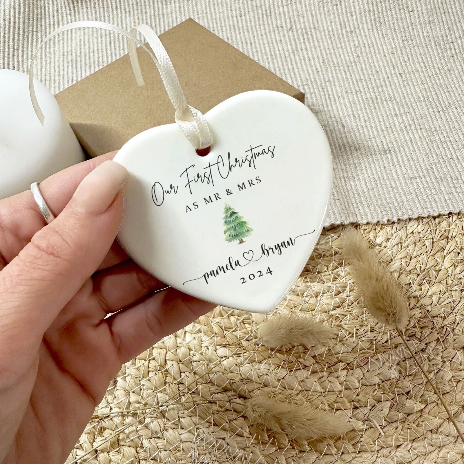 Personalized First Christmas Married Ornament, Mr Mrs Ornament CY06-2 - 19Gifts