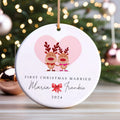 Personalized First Christmas Married Ornament, Mr Mrs Ornament, Personalized Wedding Gift, Newlywed Christmas Gift, Our First Christmas Ornament CX05-39 - 19Gifts