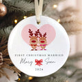 Personalized First Christmas Married Ornament, Mr Mrs Ornament, Personalized Wedding Gift, Newlywed Christmas Gift, Our First Christmas Ornament CX05-39 - 19Gifts