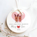Personalized First Christmas Married Ornament, Mr Mrs Ornament, Personalized Wedding Gift, Newlywed Christmas Gift, Our First Christmas Ornament CX05-39 - 19Gifts