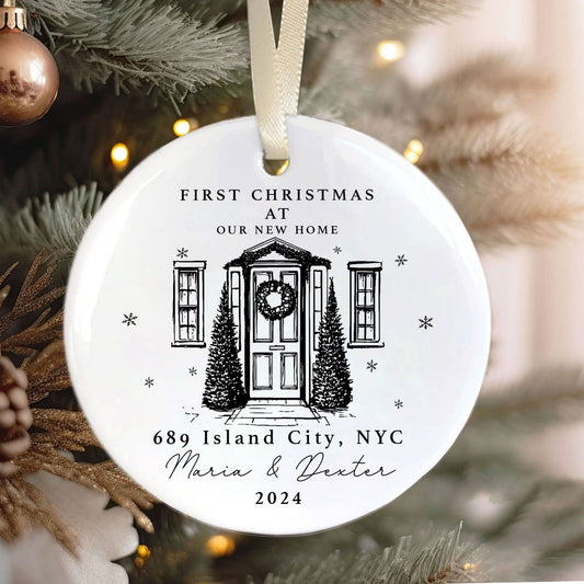 Personalized First Christmas in New Home Ornament CX02-1 - 19Gifts