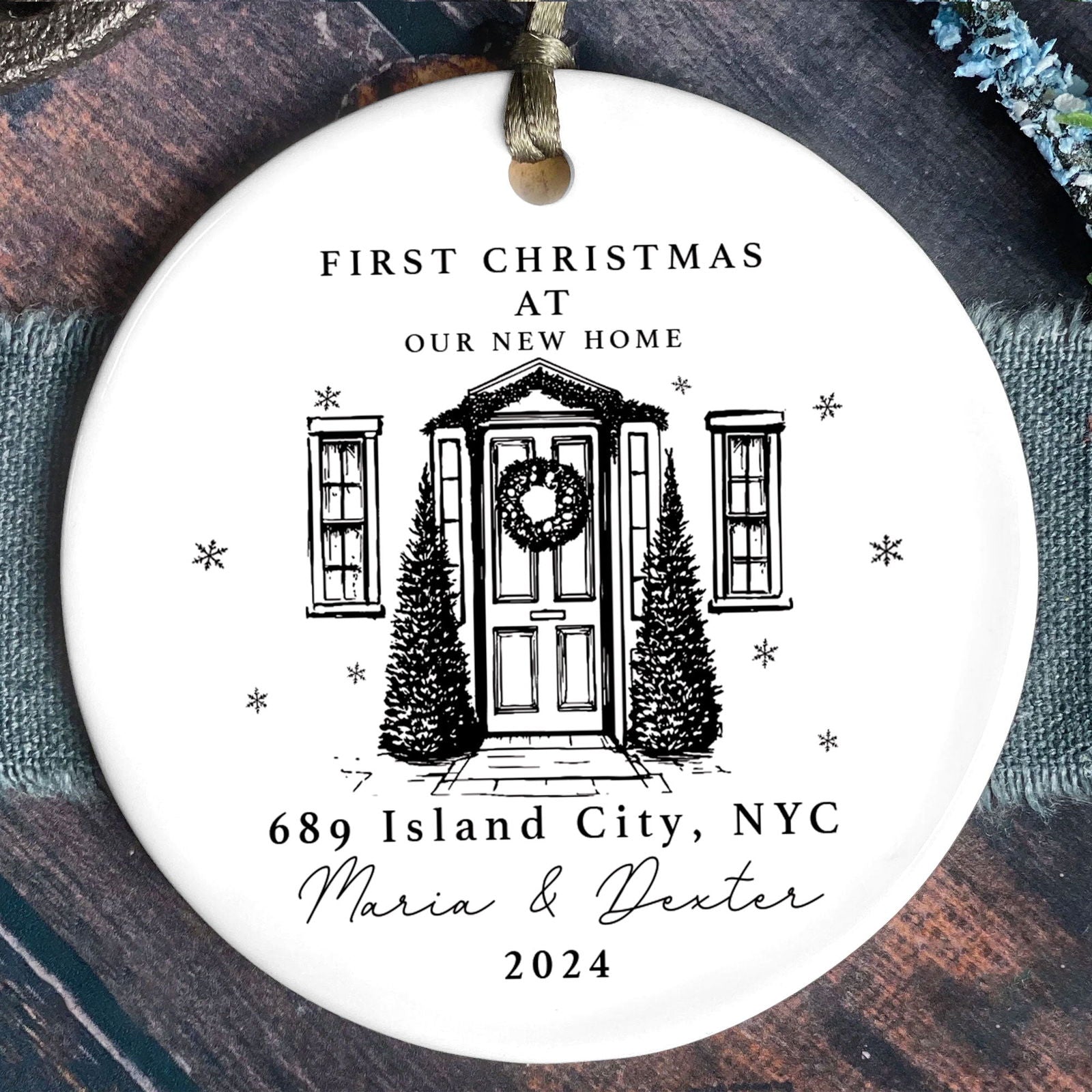 Personalized First Christmas in New Home Ornament CX02-1 - 19Gifts