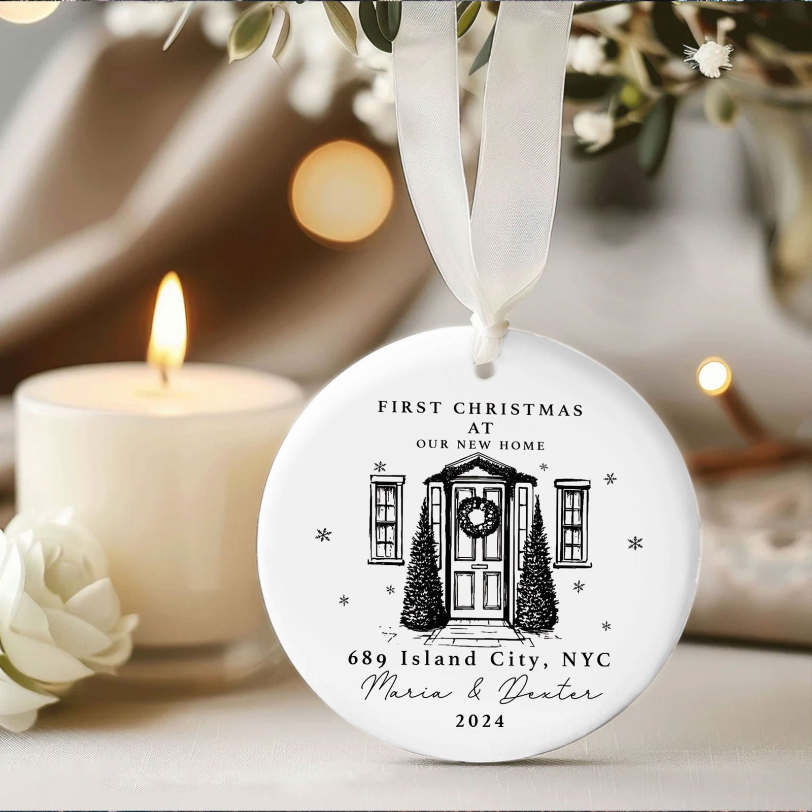 Personalized First Christmas in New Home Ornament CX02-1 - 19Gifts
