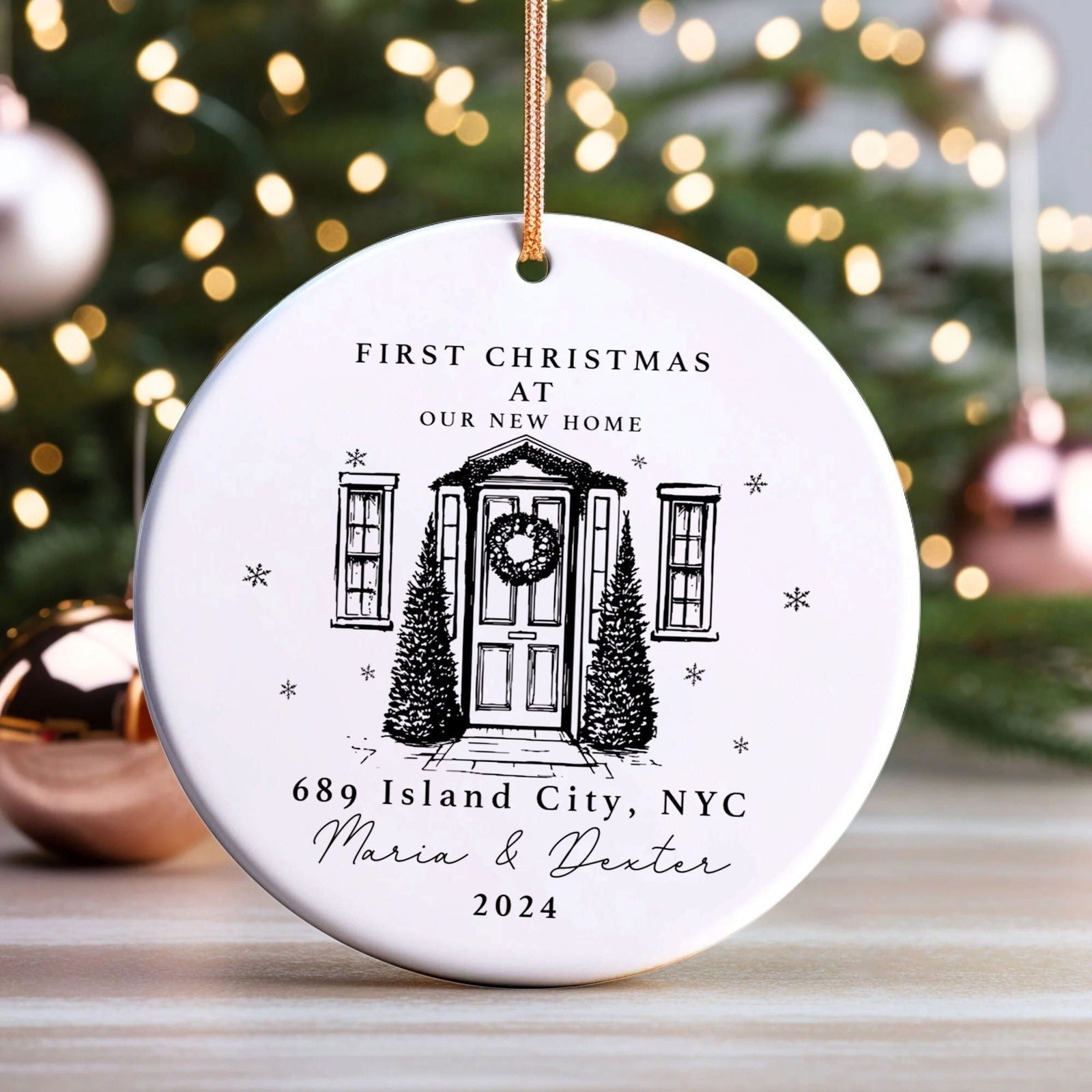 Personalized First Christmas in New Home Ornament CX02-1 - 19Gifts