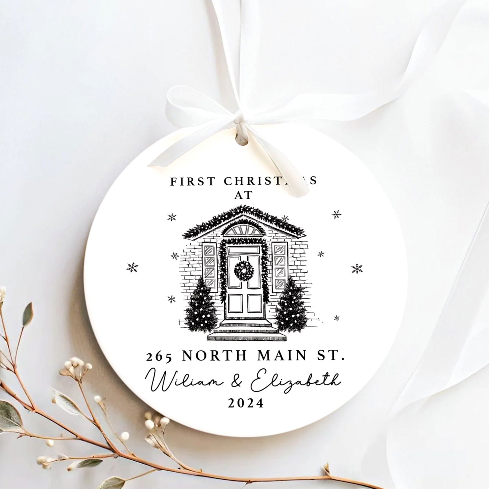 Personalized First Christmas in New Home Ornament CX02-2 - 19Gifts