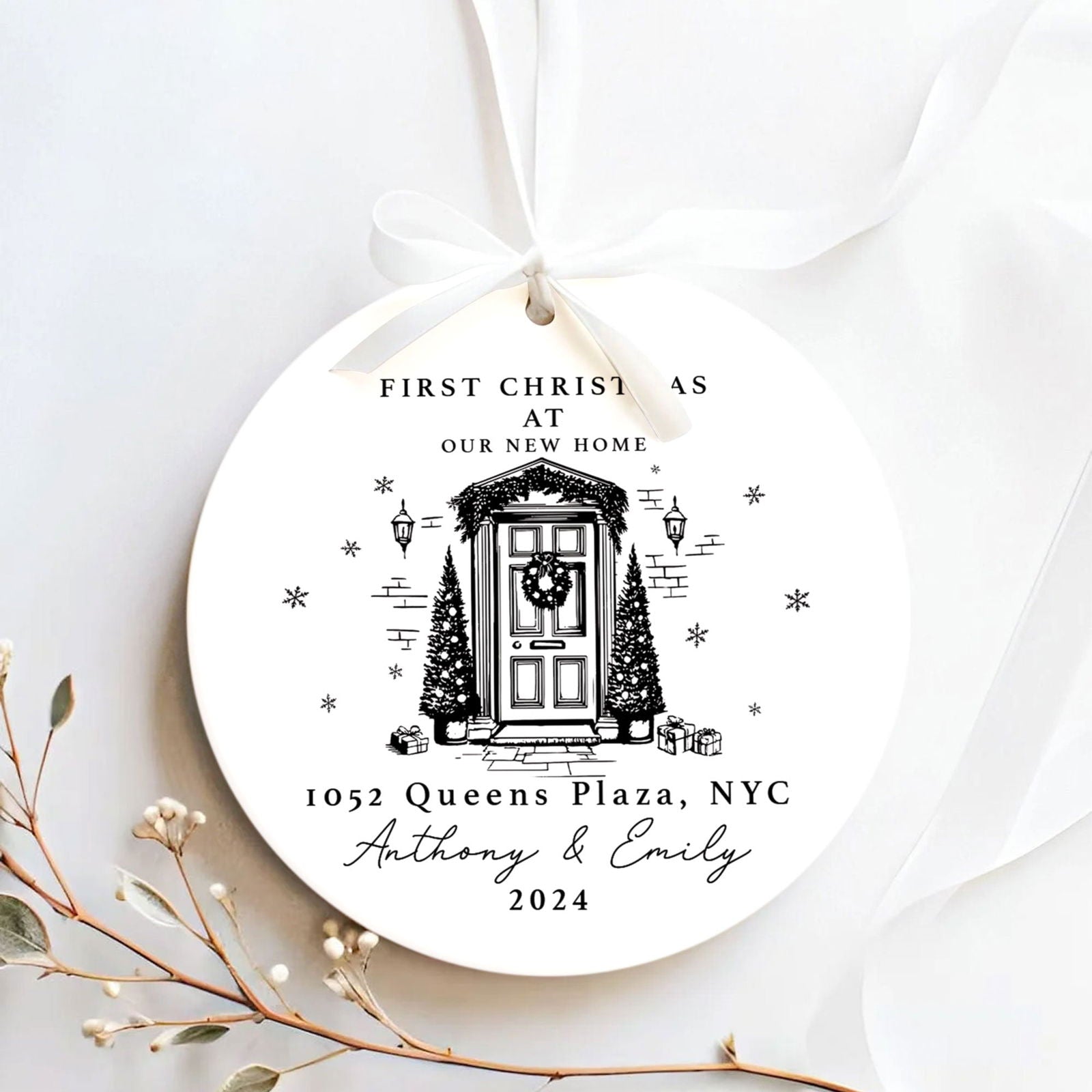 Personalized First Christmas in New Home Ornament CX02-4 - 19Gifts