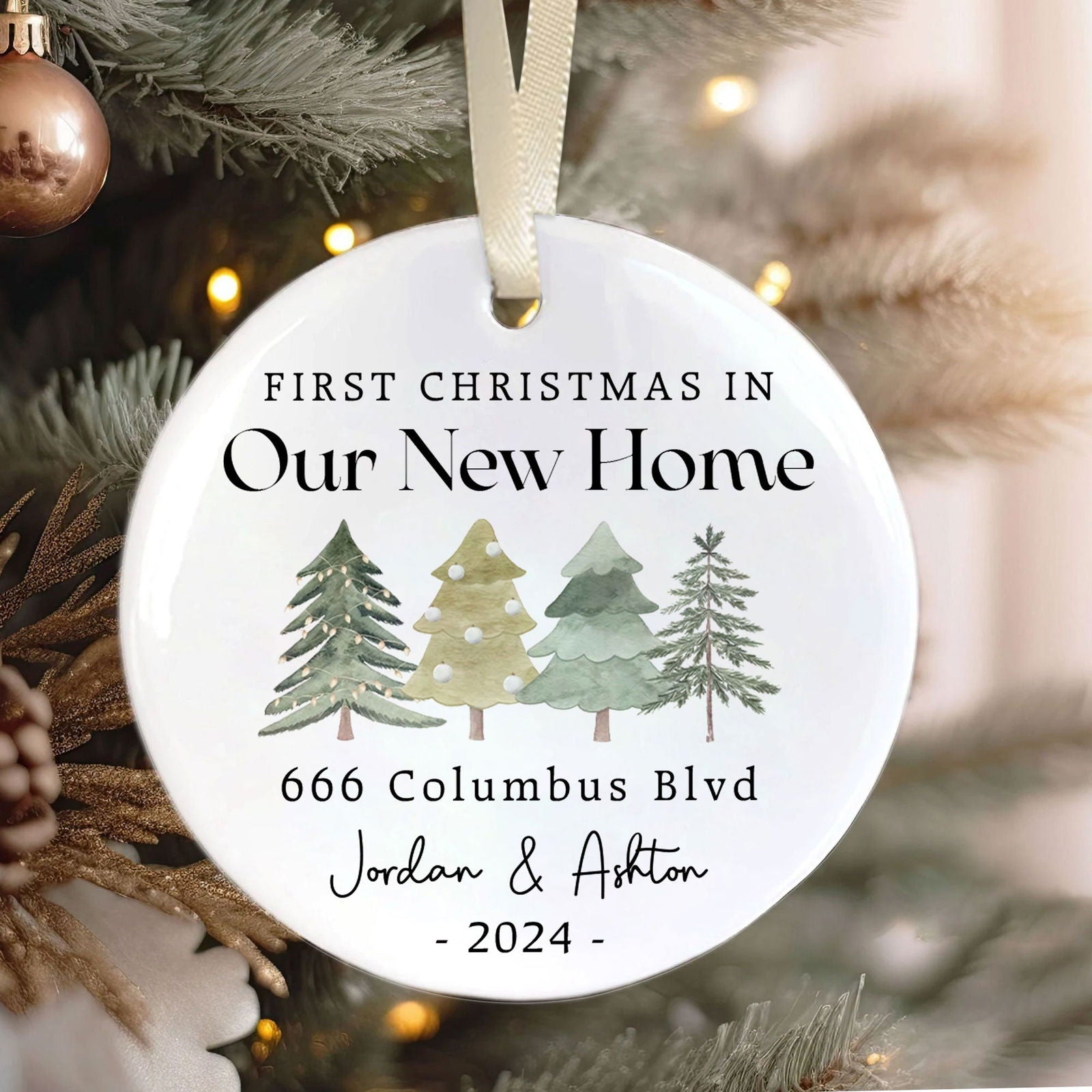 Personalized First Christmas in Our New Home Ornament Keepsake 2024 CX03-2 - 19Gifts