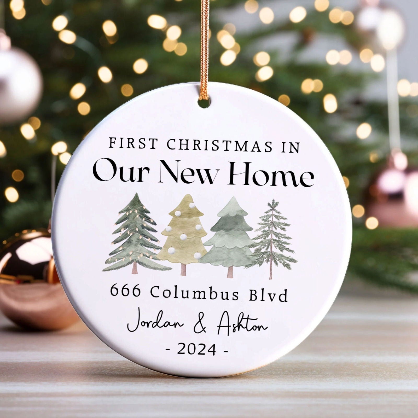 Personalized First Christmas in Our New Home Ornament Keepsake 2024 CX03-2 - 19Gifts