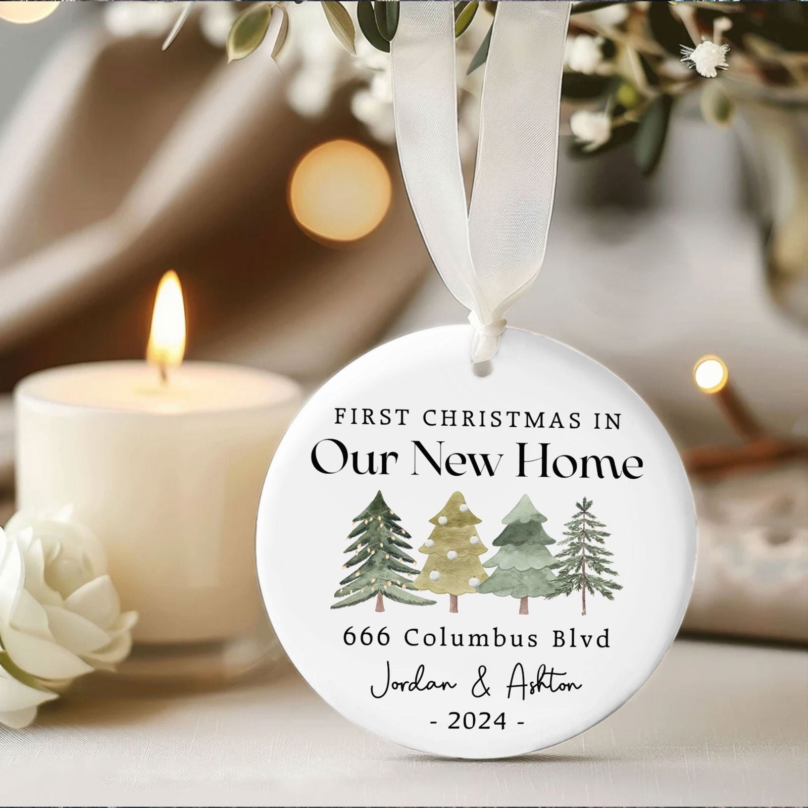 Personalized First Christmas in Our New Home Ornament Keepsake 2024 CX03-2 - 19Gifts