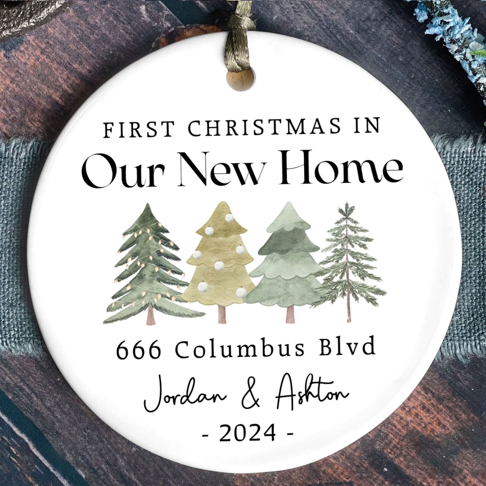 Personalized First Christmas in Our New Home Ornament Keepsake 2024 CX03-2 - 19Gifts