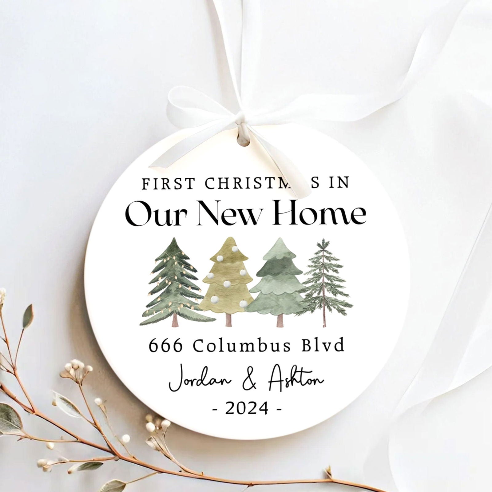 Personalized First Christmas in Our New Home Ornament Keepsake 2024 CX03-2 - 19Gifts