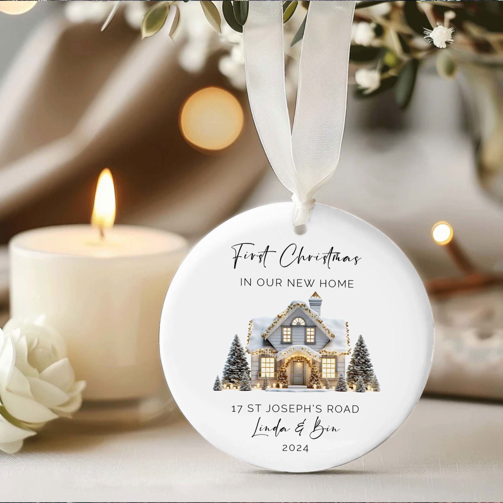 Personalized First Home Ornament, New Home Gift, Christmas In New Home CX06-8 - 19Gifts