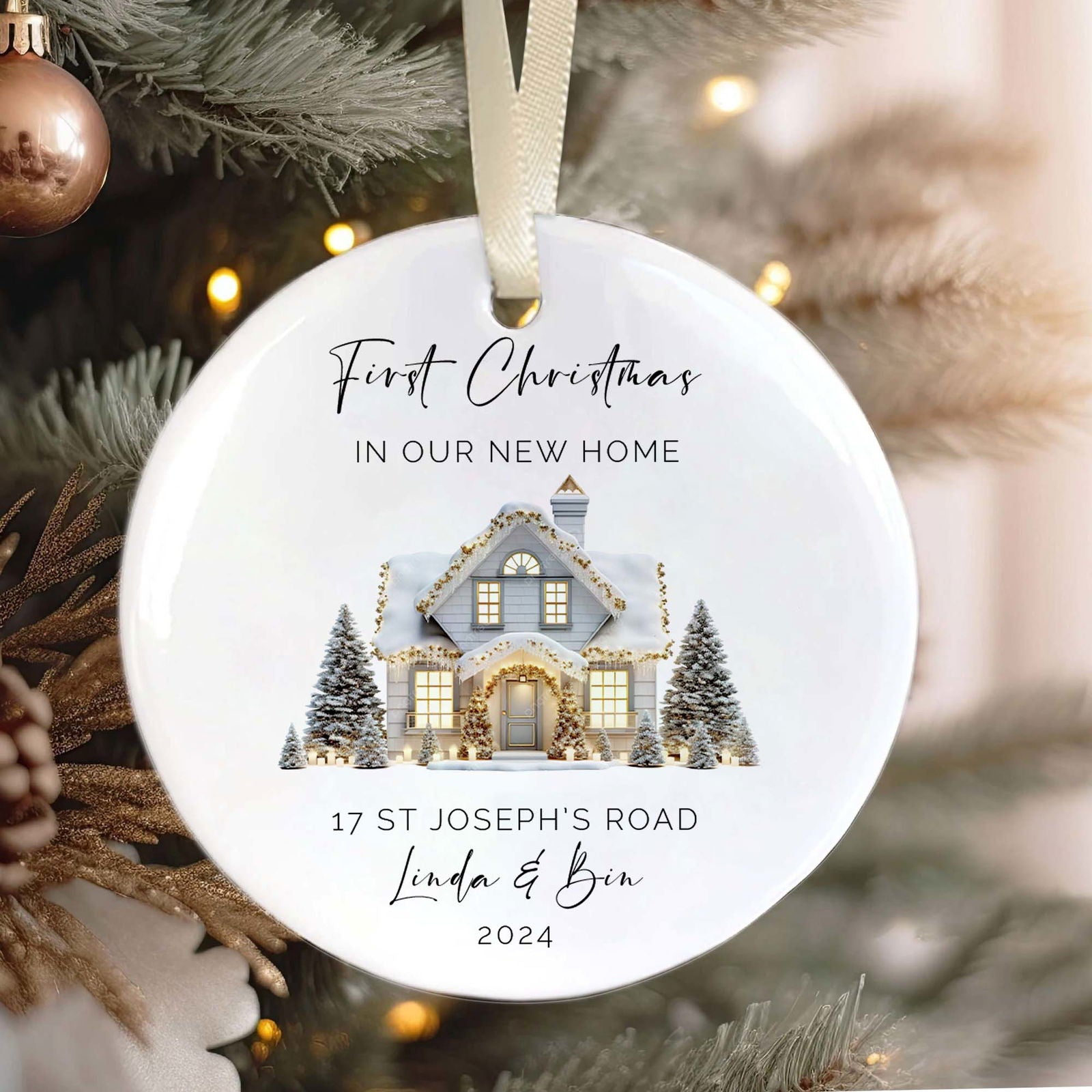 Personalized First Home Ornament, New Home Gift, Christmas In New Home CX06-8 - 19Gifts