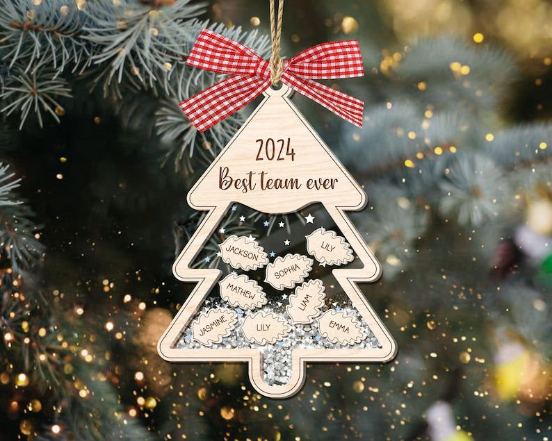 Personalized Friends, Teammates and Co-workers Shaking Ornament, Three-Layered Christmas Shaking Ornament CF800 - 19Gifts