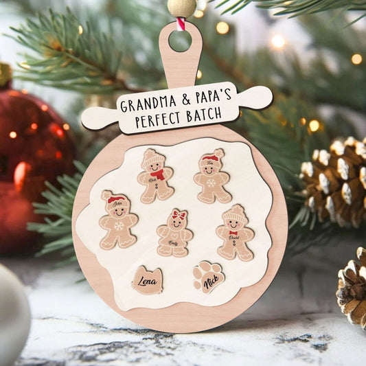 Personalized Gingerbread Christmas Ornament, Cookie Ornament, Custom Family Ornament CF15 - 19Gifts
