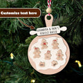 Personalized Gingerbread Christmas Ornament, Cookie Ornament, Custom Family Ornament CF15 - 19Gifts