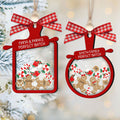 Personalized Gingerbread Family Ornament 2024, 4D Customized Shaked Ornament CF82 - 19Gifts