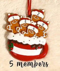 Personalized Gingerbread Family Ornament, Resin Christmas Family Ornament, CF93 - 19Gifts