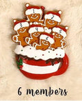 Personalized Gingerbread Family Ornament, Resin Christmas Family Ornament, CF93 - 19Gifts