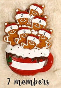 Personalized Gingerbread Family Ornament, Resin Christmas Family Ornament, CF93 - 19Gifts