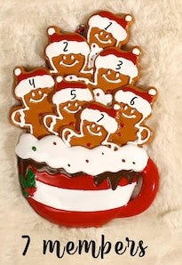 Personalized Gingerbread Family Ornament, Resin Christmas Family Ornament, CF93 - 19Gifts